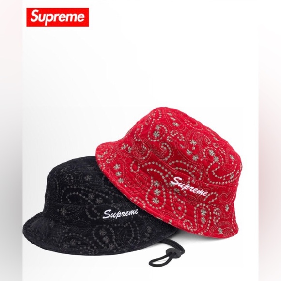 Supreme Authentic Velvet Boonie is hat cord strap NEW w/proof of purchase. - Picture 15 of 15